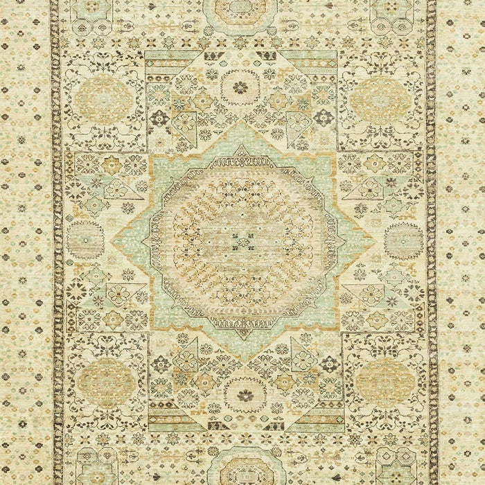 Machine Washable Abstract Khaki Gold Rug, wshabs2369