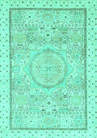 Abstract Turquoise Modern Rug, abs2369turq