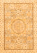 Machine Washable Abstract Orange Modern Area Rugs, wshabs2369org