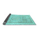 Sideview of Abstract Light Blue Modern Rug, abs2369lblu