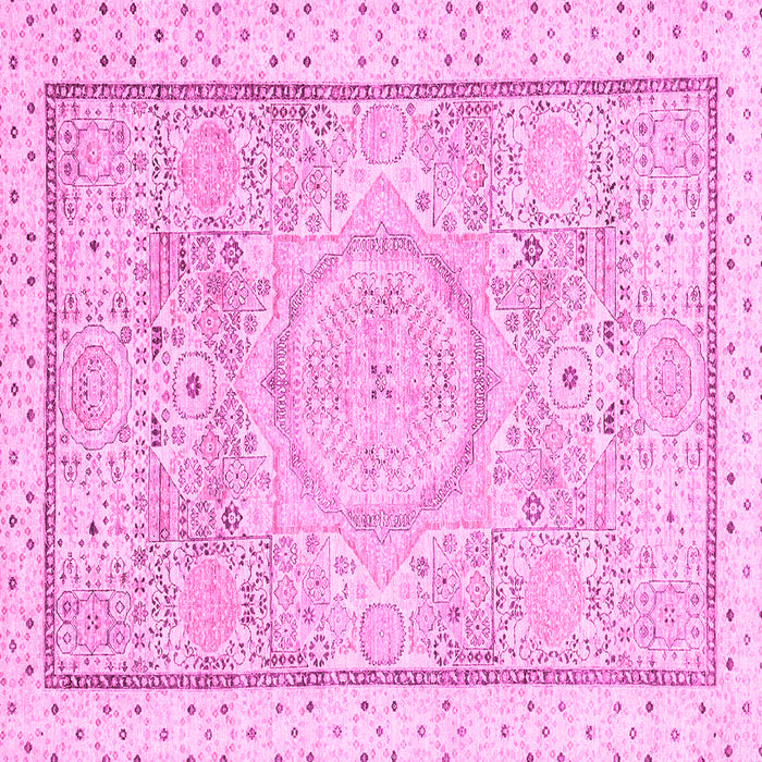Square Abstract Pink Modern Rug, abs2369pnk