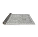 Sideview of Abstract Gray Modern Rug, abs2369gry