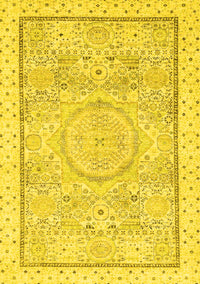 Abstract Yellow Modern Rug, abs2369yw