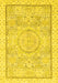 Abstract Yellow Modern Rug, abs2369yw