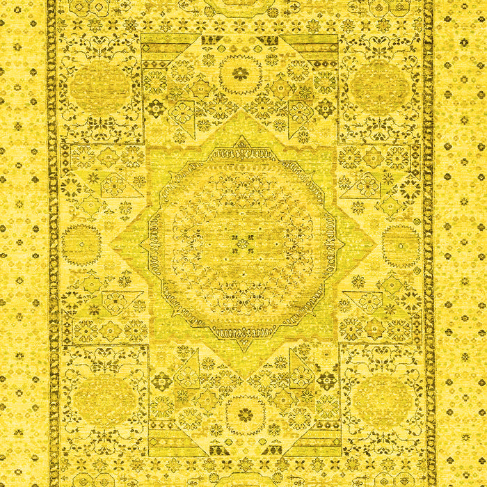 Machine Washable Abstract Yellow Modern Rug, wshabs2369yw