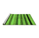 Sideview of Machine Washable Abstract Green Modern Area Rugs, wshabs236grn