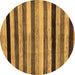 Round Abstract Brown Modern Rug, abs236brn