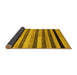 Sideview of Abstract Yellow Modern Rug, abs236yw