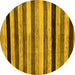 Round Abstract Yellow Modern Rug, abs236yw