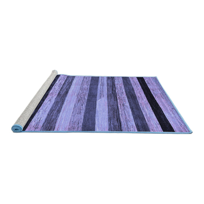 Sideview of Machine Washable Abstract Blue Modern Rug, wshabs236blu