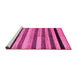 Sideview of Machine Washable Abstract Pink Modern Rug, wshabs236pnk