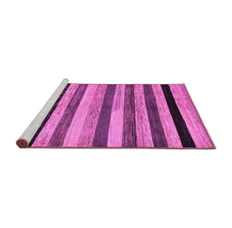 Sideview of Machine Washable Abstract Purple Modern Area Rugs, wshabs236pur