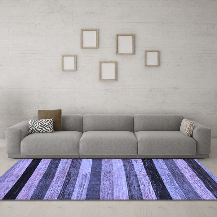 Machine Washable Abstract Blue Modern Rug in a Living Room, wshabs236blu