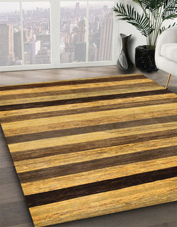 Machine Washable Abstract Orange Rug in a Family Room, wshabs236