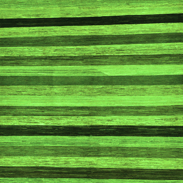 Square Machine Washable Abstract Green Modern Area Rugs, wshabs236grn