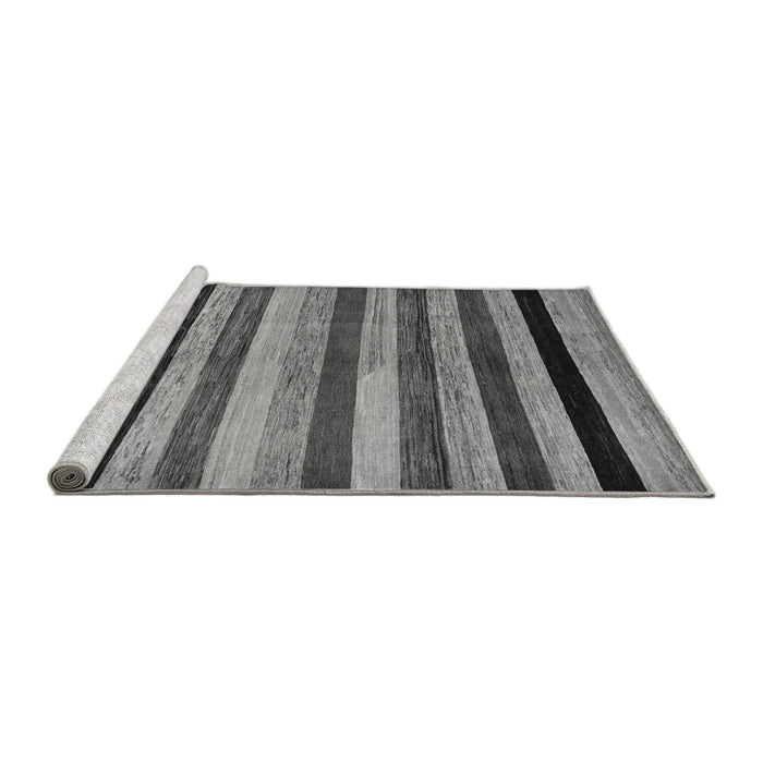 Sideview of Machine Washable Abstract Gray Modern Rug, wshabs236gry