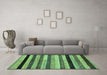 Machine Washable Abstract Turquoise Modern Area Rugs in a Living Room,, wshabs236turq