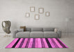 Machine Washable Abstract Purple Modern Area Rugs in a Living Room, wshabs236pur