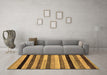 Machine Washable Abstract Brown Modern Rug in a Living Room,, wshabs236brn