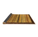 Sideview of Abstract Saddle Brown Modern Rug, abs237