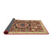 Sideview of Abstract Fire Brick Red Modern Rug, abs2370