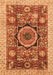 Machine Washable Abstract Orange Modern Area Rugs, wshabs2370org