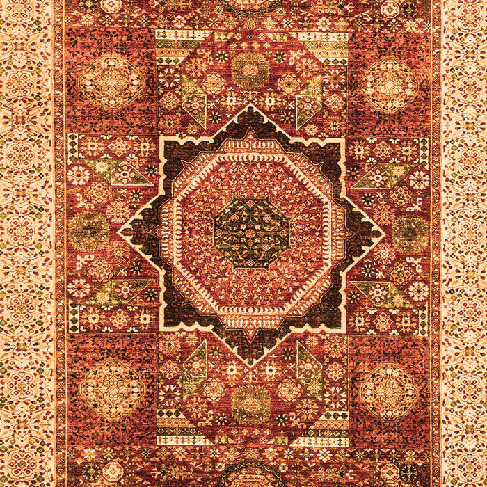 Machine Washable Abstract Orange Modern Area Rugs, wshabs2370org