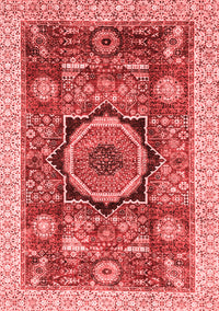 Abstract Red Modern Rug, abs2370red