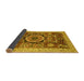 Sideview of Abstract Yellow Modern Rug, abs2370yw