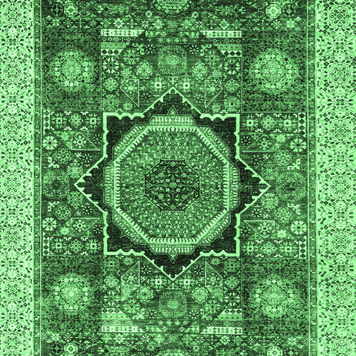 Machine Washable Abstract Emerald Green Modern Area Rugs, wshabs2370emgrn