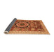 Sideview of Abstract Orange Modern Rug, abs2370org