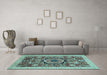 Machine Washable Abstract Light Blue Modern Rug in a Living Room, wshabs2370lblu