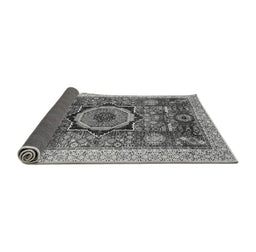Sideview of Abstract Gray Modern Rug, abs2370gry