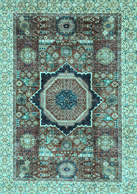 Abstract Light Blue Modern Rug, abs2370lblu