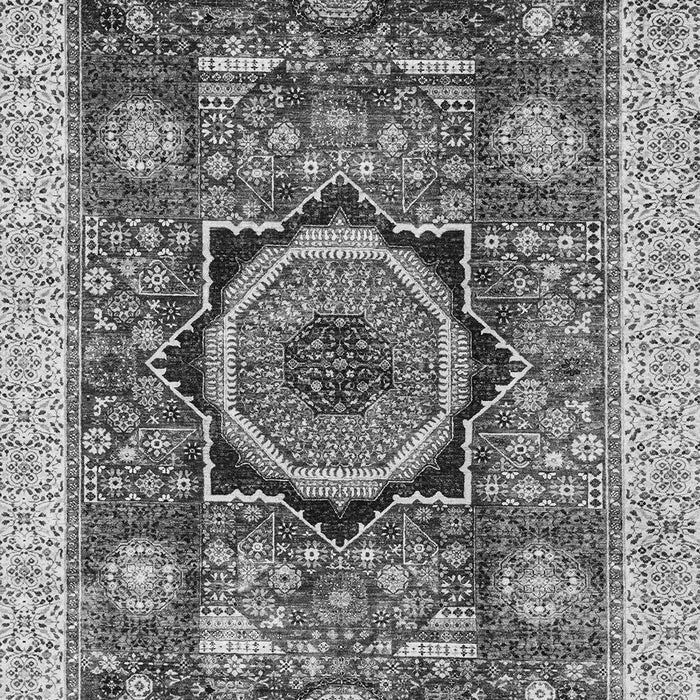 Machine Washable Abstract Gray Modern Rug, wshabs2370gry