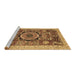 Sideview of Machine Washable Abstract Brown Modern Rug, wshabs2370brn