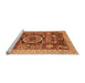 Sideview of Machine Washable Abstract Orange Modern Area Rugs, wshabs2370org