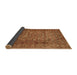 Sideview of Abstract Orange Modern Rug, abs2371