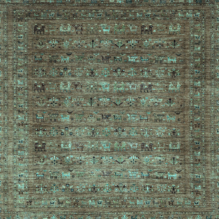 Square Abstract Light Blue Modern Rug, abs2371lblu