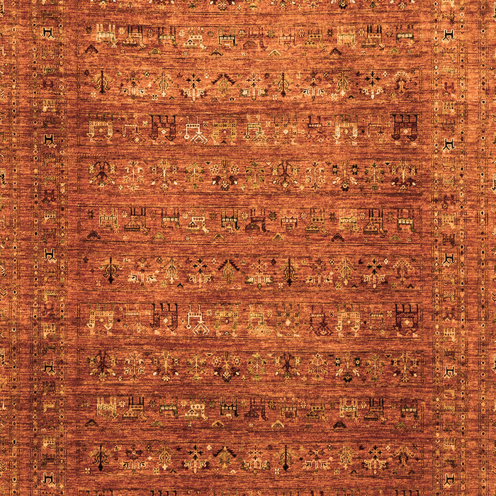 Machine Washable Abstract Orange Modern Area Rugs, wshabs2371org
