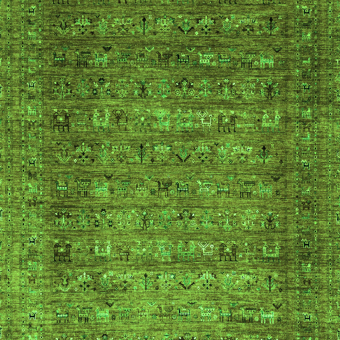 Machine Washable Abstract Green Modern Area Rugs, wshabs2371grn