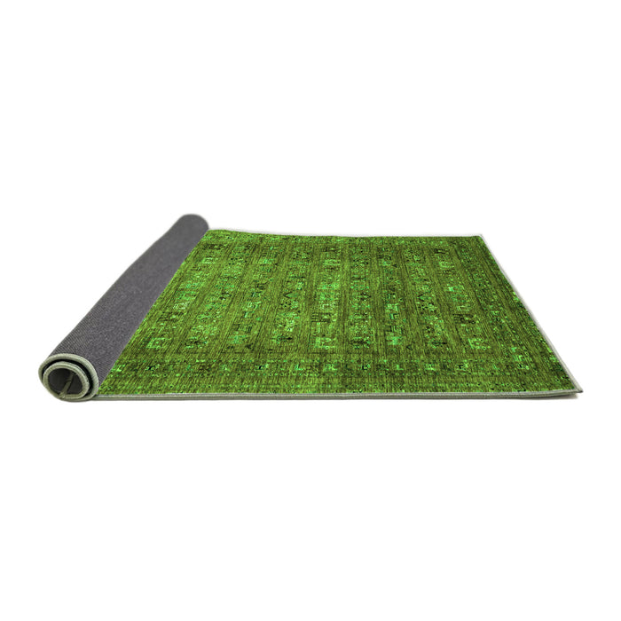 Sideview of Abstract Green Modern Rug, abs2371grn