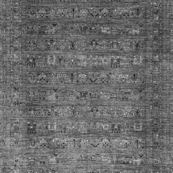 Machine Washable Abstract Gray Modern Rug, wshabs2371gry