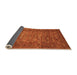 Sideview of Abstract Orange Modern Rug, abs2371org