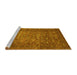 Sideview of Machine Washable Abstract Yellow Modern Rug, wshabs2371yw