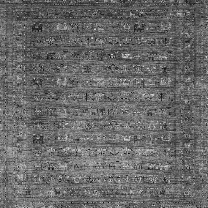 Square Machine Washable Abstract Gray Modern Rug, wshabs2371gry