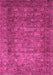 Machine Washable Abstract Pink Modern Rug, wshabs2371pnk