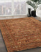 Abstract Orange Modern Rug in Family Room, abs2371