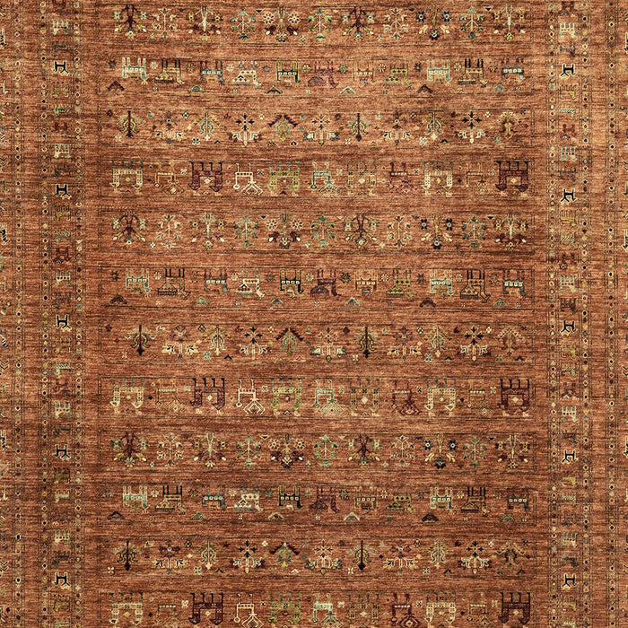 Machine Washable Abstract Orange Rug, wshabs2371