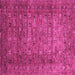 Square Abstract Pink Modern Rug, abs2371pnk